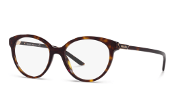 Shop PRADA Round Eyeglasses in Tortoise online.