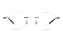 Shop MONTBLANC Rimless Square Eyeglasses in Silver online.