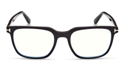 Shop TOM FORD Square Eyeglasses in Shiny Black online.