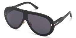 Shop TOM FORD Aviator Sunglasses in Shiny Black online.