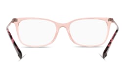 Shop VALENTINO Stud Rectangle Eyeglasses in Transparent Pink online.