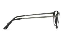 Shop GIORGIO ARMANI Round Eyeglasses in Black online.