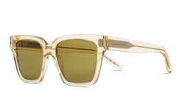 Shop SAINT LAURENT Unisex Square Sunglasses in Yellow online.