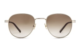 Shop SAINT LAURENT Unisex Round Sunglasses in Gold online.