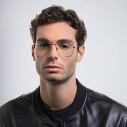 Shop SAINT LAURENT Aviator Eyeglasses in Silver online.