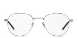 Shop SAINT LAURENT Unisex Round Eyeglasses in Silver online.