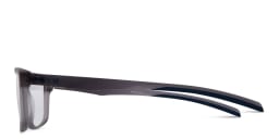Shop EYE'M Wide Rectangle Eyeglasses in Grey online.