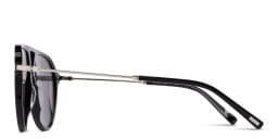 Shop EYE'M Aviator Sunglasses in Black & Silver online.