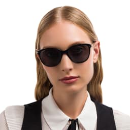 Shop EYE'M Cat-Eye Sunglasses in Black online.
