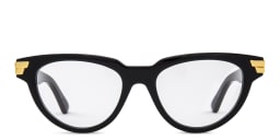 Shop BOTTEGA VENETA Cat-Eye Eyeglasses in Black online.