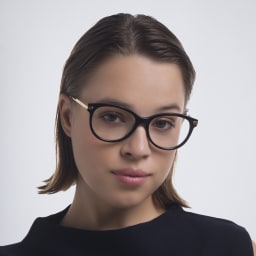 Shop BOTTEGA VENETA Square Eyeglasses in Black online.