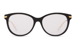 Shop BOTTEGA VENETA Square Eyeglasses in Black online.