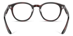 Shop GIORGIO ARMANI Panthos Eyeglasses in Striped Brown online.