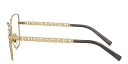Shop Dolce & Gabbana Butterfly Eyeglasses in Gold/Matte Black online.