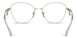 Shop PRADA Irregular Eyeglasses in Pale Gold online.