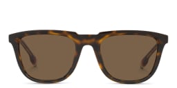 Shop BURBERRY Square Sunglasses in Dark Havana online.