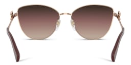 Shop BVLGARI Cat-Eye Sunglasses in Pink Gold online.