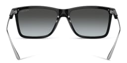 Shop PRADA Rectangle Sunglasses in Black online.
