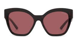 Shop PRADA Square Sunglasses in Black online.