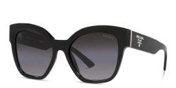 Shop PRADA Square Sunglasses in Black online.