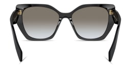 Shop PRADA Logo Signature Pillow Sunglasses in Black online.