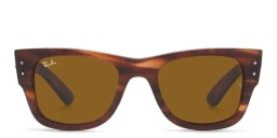 تسوق نظارات شمسية ميجا وايفارير بإطار مربّع للجنسين راي بان بلون هافان مخطط أونلاين.