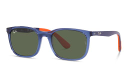 تسوق نظارات شمسية مربّعة للأطفال راي بان جونيور بلون أزرق أونلاين.