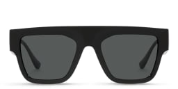 Shop VERSACE 90s Vintage Logo Sunglasses in Black online.
