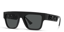 Shop VERSACE 90s Vintage Logo Sunglasses in Black online.