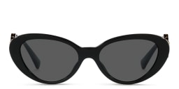 Shop VERSACE Double Medusa Cat-Eye Sunglasses in Black online.