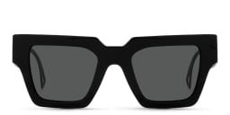 Shop VERSACE 90s Vintage Logo Sunglasses in Black online.