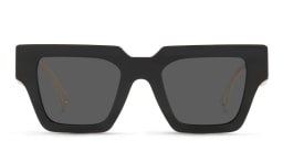 Shop VERSACE 90s Vintage Logo Sunglasses in Matte Black online.