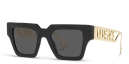 Shop VERSACE 90s Vintage Logo Sunglasses in Matte Black online.