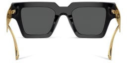 Shop VERSACE 90s Vintage Logo Sunglasses in Matte Black online.