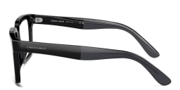 Shop GIORGIO ARMANI Wide Square Eyeglasses in Black online.