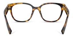 Shop MIU MIU Square Eyeglasses in Honey Havana online.