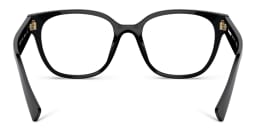 Shop MIU MIU Square Eyeglasses in Black online.