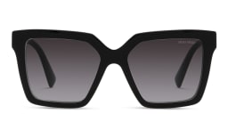 Shop MIU MIU Oversized Square Sunglasses in Black online.