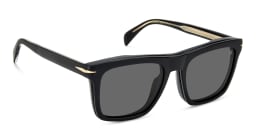 Shop DAVID BECKHAM Square Eyeglasses in Black online.
