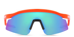 Shop Oakley BXTR Half-Rim Mask Sunglasses in Neon Orange online.