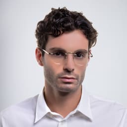تسوق نظارات طبية دائرية بدون إطار مونت بلانك بلون ذهبي أونلاين.