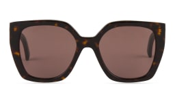 Shop GUCCI Oversized Square Sunglasses in Havana online.