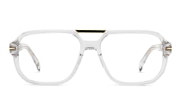 Shop DAVID BECKHAM Rectangle Eyeglasses in Crystal Gold online.