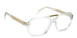 Shop DAVID BECKHAM Rectangle Eyeglasses in Crystal Gold online.