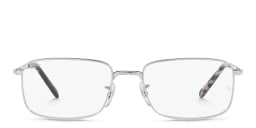 Shop Ray-Ban Unisex Rectangle Eyeglasses in Silver online.