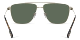 Shop BURBERRY Wide Pilot Sunglasses in Light Gold online.