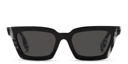 Shop BURBERRY Square Sunglasses in Black online.