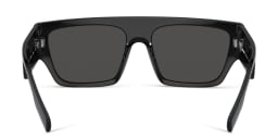 Shop BURBERRY Square Sunglasses in Black online.