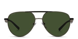 Shop BVLGARI Pilot Sunglasses in Ruthenium online.
