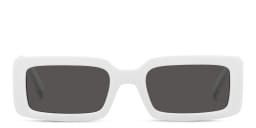 Shop Dolce & Gabbana Rectangle Sunglasses in White online.